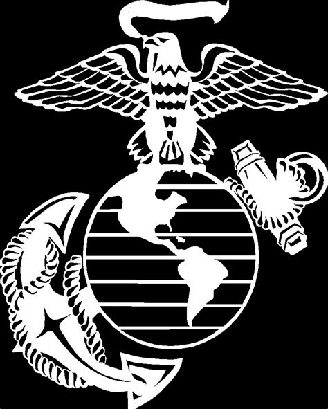 Free Marine Corps Emblem Black And White, Download Free Marine Corps ...