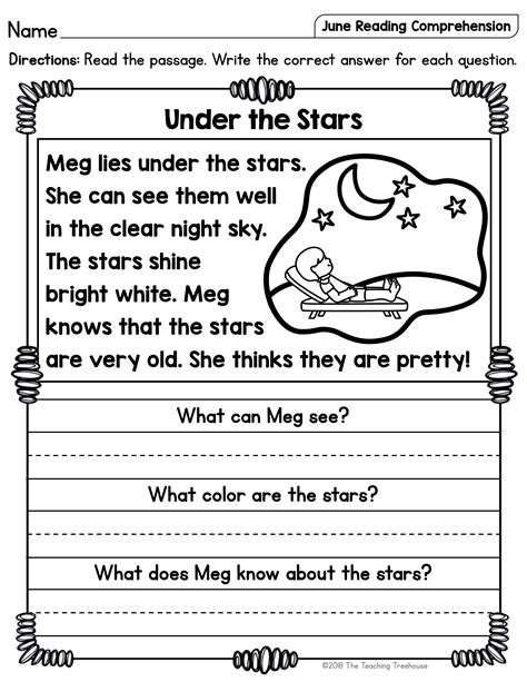 1st Grade Reading Comprehension Sheets