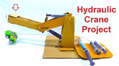 hydraulic crane school science project from cardboard - diy - robotic ...