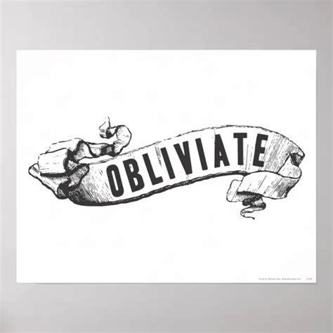 Harry Potter Spell | Obliviate Poster | Zazzle