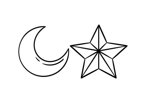 hand drawing moon and stars 4121852 Vector Art at Vecteezy