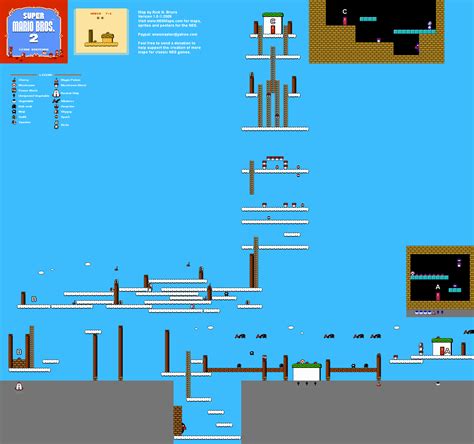 Super Mario Brothers 2 - World 7-1 Nintendo NES Map