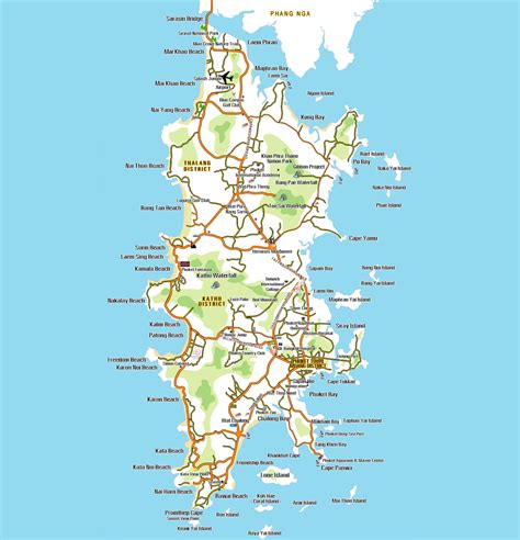 Phuket Map in Phuket Thailand