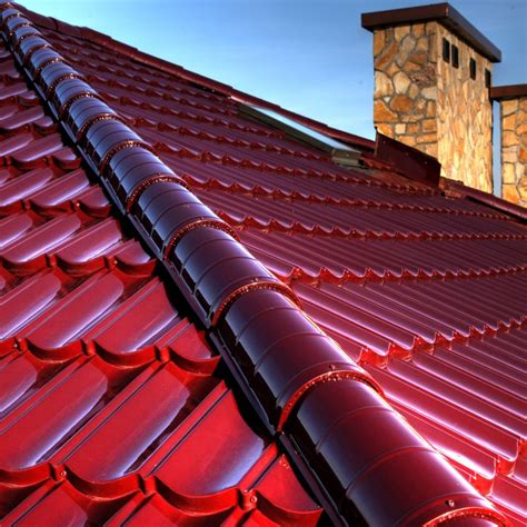 Decra Elegance High Gloss Metal Lightweight Roofing Tile - Bordeaux ...