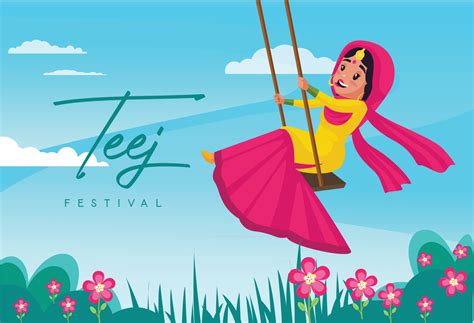 Indian festival teej banner design template 2810345 Vector Art at Vecteezy