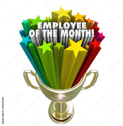 Employee of the Month Gold Trophy Award Top Performer Recognitio Stock ...