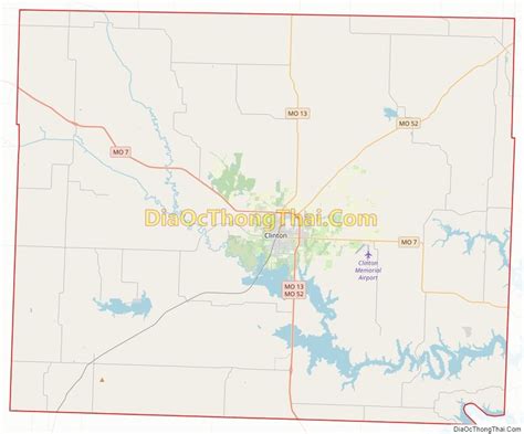 Map of Henry County, Missouri - Thong Thai Real