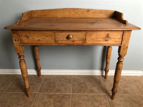 Antique Vintage Old Wooden Farmhouse Writing Desk. Nightstand. End ...