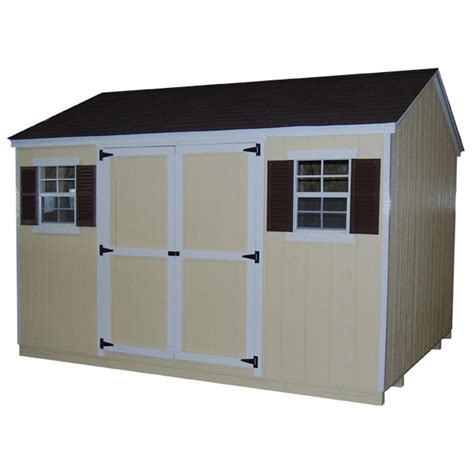 LITTLE COTTAGE CO. Value Workshop 10 ft. x 10 ft. Wood Shed Precut Kit ...