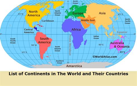 Continents Of The World And Their Countries, 57% OFF