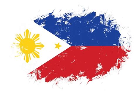 Premium Photo | Philippines flag on abstract stroke brush background