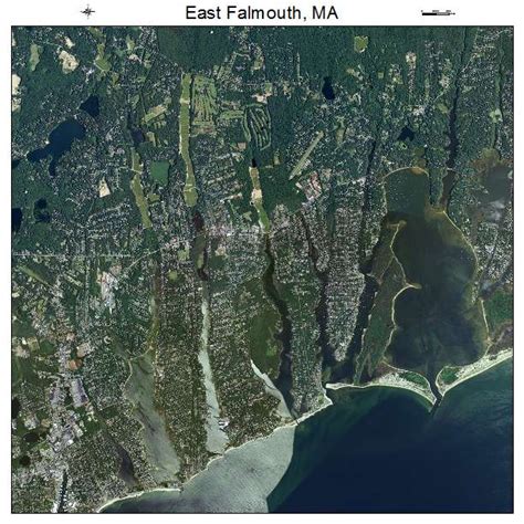 Aerial Photography Map of East Falmouth, MA Massachusetts