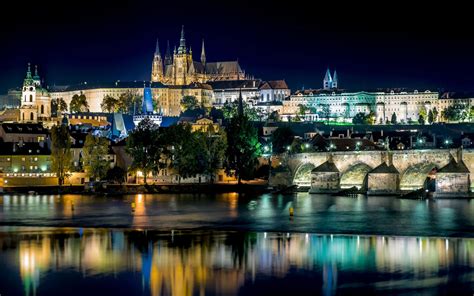 Download Shimmering Prague Castle Wallpaper | Wallpapers.com