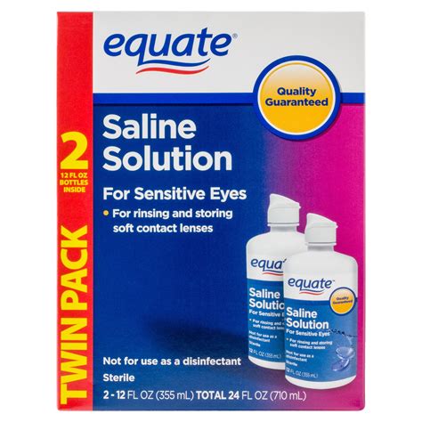 (2 Pack) Equate Saline Solution For Sensitive Eyes, 12 fl oz, 2 Pack ...