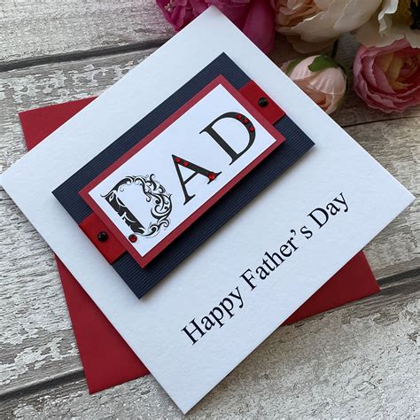 Handmade Father’s Day Card 'DAD' - Handmade Cards -Pink & Posh