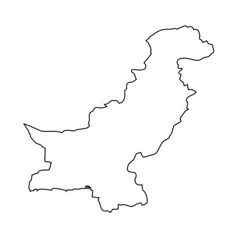 Silhouette Of The Pakistan Map Outline Illustrations, Royalty-Free ...