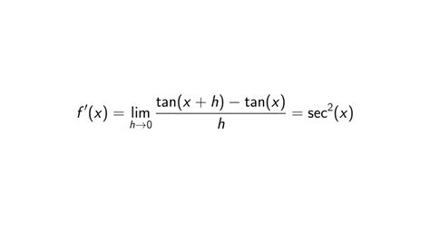 Derivative of tan(x) using First Principle of Derivatives | Epsilonify