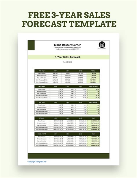 Free 3-year Sales Forecast Template - Google Sheets, Excel | Template.net