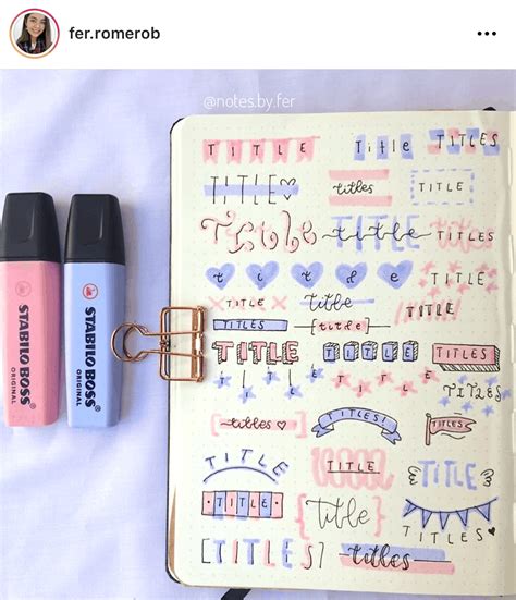 Bullet Journal Header Ideas - Life is Messy and Brilliant