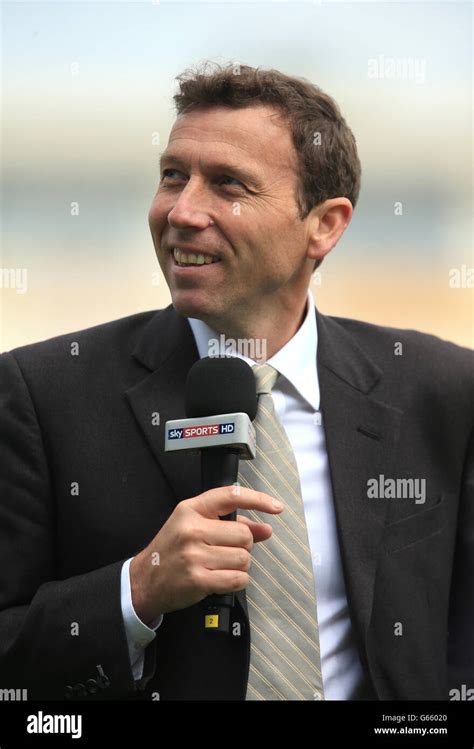 Ex england player and sky commentator michael atherton hi-res stock ...