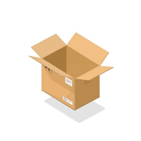 Premium Vector | Cardboard parcel box package open illustration cartoon ...