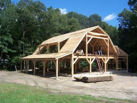 Cordwood frame with gambrel roof - like the structure design of this ...