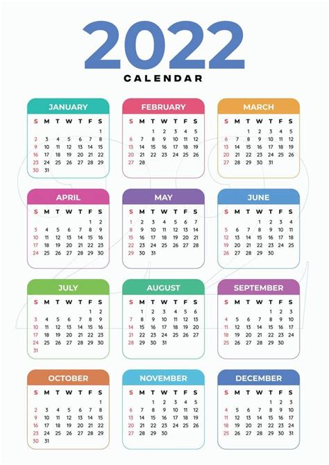 2022 calendar. 12 months templates. week start with sunday. vector ...