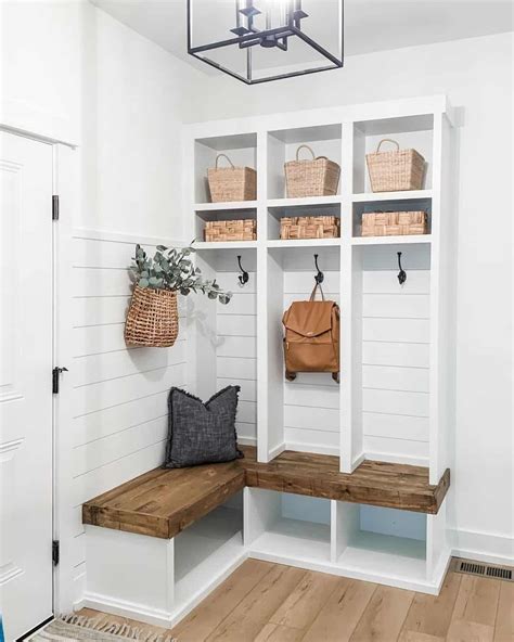 Simple Coastal Entryway Storage Ideas With Benches,, 49% OFF