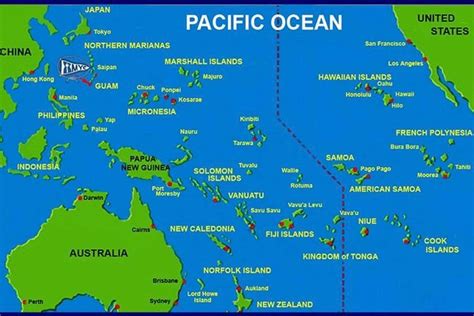 PACIFIC OCEAN ISLANDS | Pacific ocean, Guam, Fiji islands