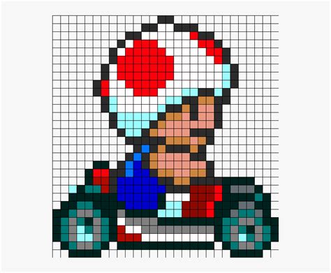 Pixel Art Grid Toad - Pixel Art Grid Gallery