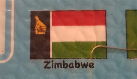 My son's floor map puzzle shows the flag of Zimbabwe Rhodesia which ...