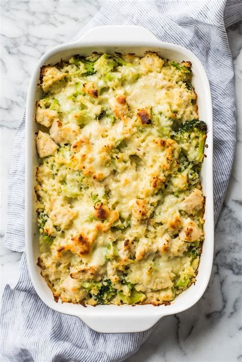 Broccoli Cauliflower Rice Chicken Casserole - Isabel Eats