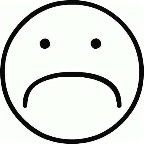 Sad Face Coloring Page - Coloring Home