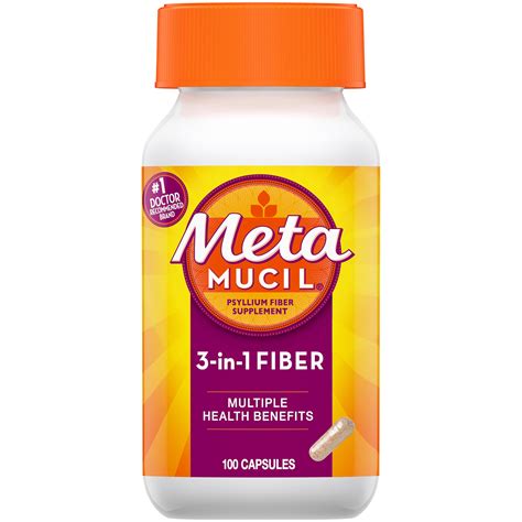 Metamucil Fiber Therapy For Regularity/Daily Fiber Supplement, Capsules ...