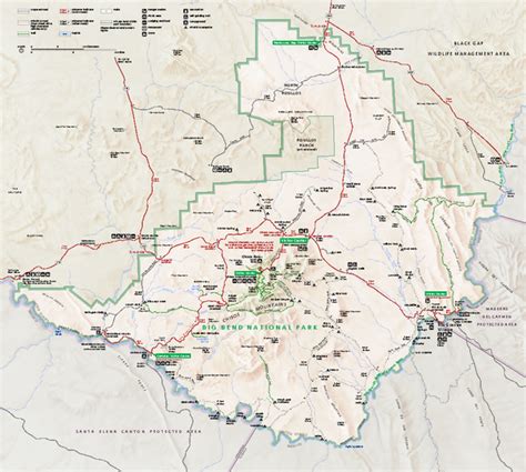 Big Bend National Park map - Big Bend National Park TX • mappery