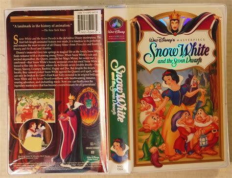 Snow White VHS Snow White & The Seven Dwarfs Masterpiece VHS Walt ...