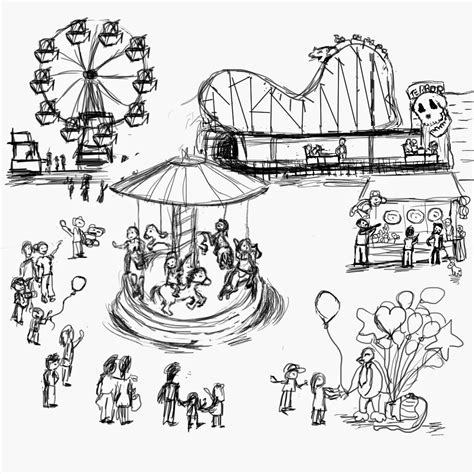 Amusement Park Drawing at GetDrawings | Free download