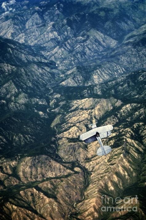 Small Plane Flying Over Mountains Photograph by Jill Battaglia - Fine ...