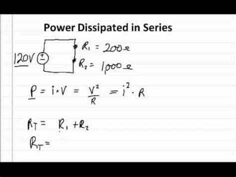 Solving for the Power Dissipated in a Circuit - YouTube