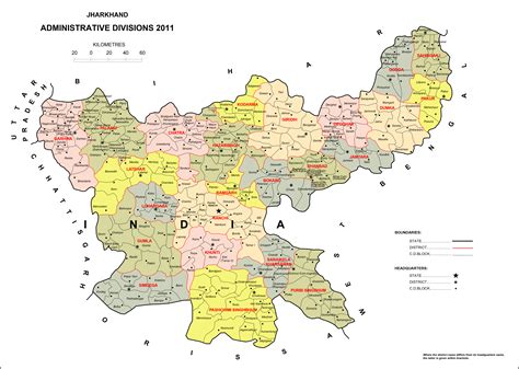 District Map Of Jharkhand