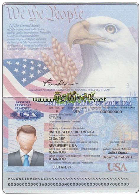 USA Passport template psd USA Passport template psd Photoshop Editable ...