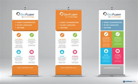 Trade show banner stand design—GeoFluent by Lionbridge® Standing Banner ...