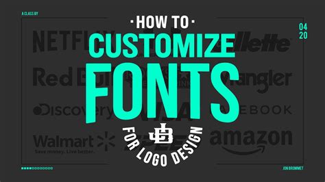 How To Customize Fonts For Logo Design | Jon Brommet | Skillshare