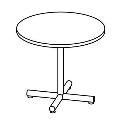 Round Table Clipart Black And White