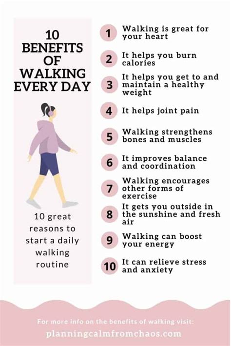 10 Benefits of Walking Every Day - Planning Calm From Chaos