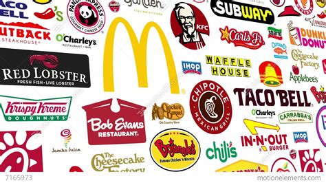 Food Brands Logo Loop Stock Animation | 7165973