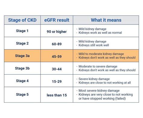 Stages of kidney disease