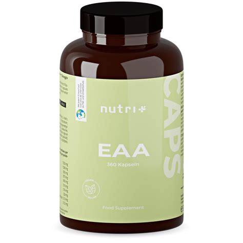 EAA capsules vegan & high dosage - 360 mega caps of 750 mg each - 8 ...