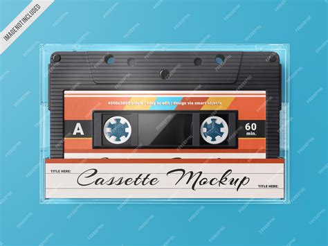 Premium PSD | Retro Cassette Tape Mockup Template