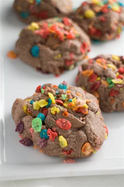 FRUITY PEBBLES Chocolate Pudding Cookies - Brooklyn Farm Girl